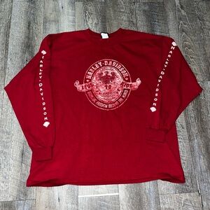 Vintage Harley-Davidson Live To Ride‎ Red Longsleeve Shirt Y2K
